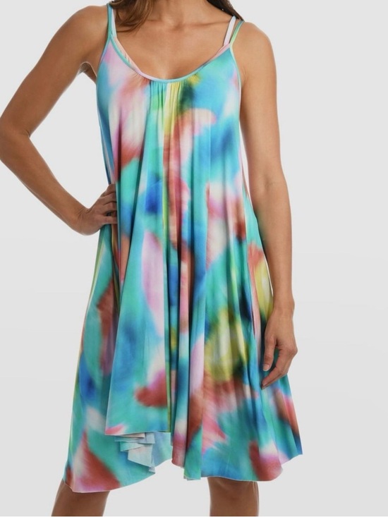 Citrus Dresses & Skirts - Citrus Colorful Watercolor Swing Sundress